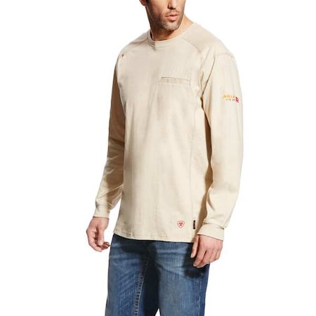 Men's FR Crew Longsleeve Tee, 8.7 cal/sq cm, 2XL, Cotton