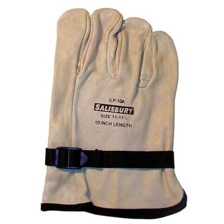 Electrical-Insulating Glove Protectors, Cowhide, 10" Length, Cream, Size 9