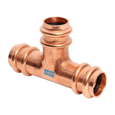 Tee,Copper,Press-fit1/2",1/2",1/2",1/2"
