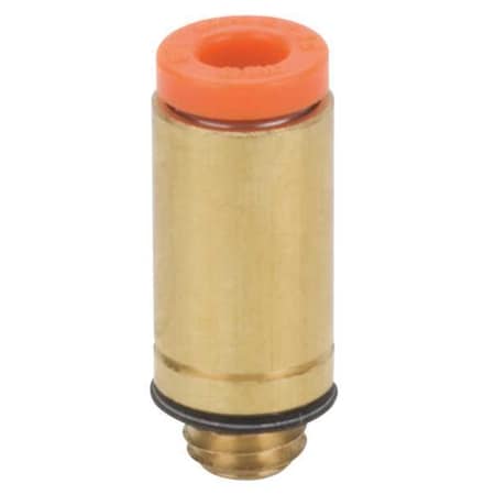 Push-Fit Adapter Fitting, Push-to-Connect x MUNF, 5/32 in Tube OD, 10-32 Pipe Size, Plastic