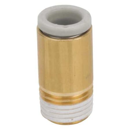 Push-Fit Adapter Fitting, Push-to-Connect x MBSPT, 12mm Tube OD, 1/2 in Pipe Size, Plastic