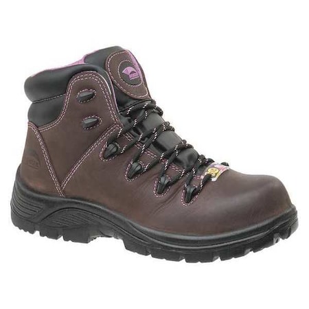 Framer, Women's 6-Inch Work Boot, 7.5, Medium, Leather, 5 in Height, Brown