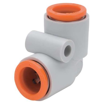 Push-Fit Elbow Fitting, Push-to-Connect x Push-to-Connect, 8mm Tube OD, Plastic