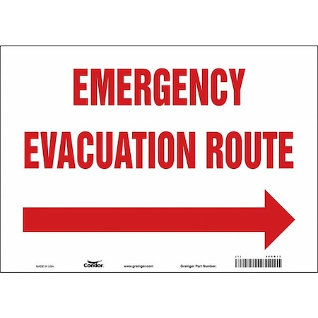 Safety Sign, 10 in Height, 14 in Width, Vinyl, Horizontal Rectangle, English, 465R13