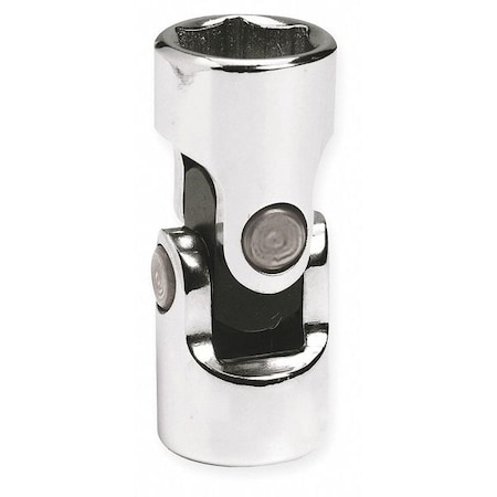 WESTWARD 1/2 in Drive, 7/8" SAE Socket, 12 Points, Flex Steel,Chrome,7/8