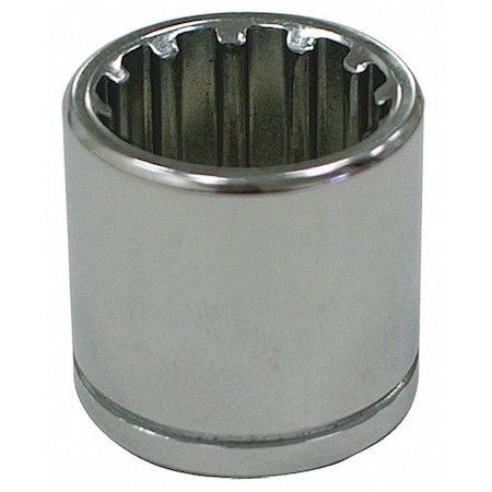 WESTWARD 3/8 in Drive, 9/16" SAE, Socket, 12 Points,  Steel, Chrome, 9/16 in