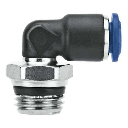 Push-Fit Elbow Fitting, Push-to-Connect x Universal, 1/4 in Tube OD, 1/8 in Pipe Size