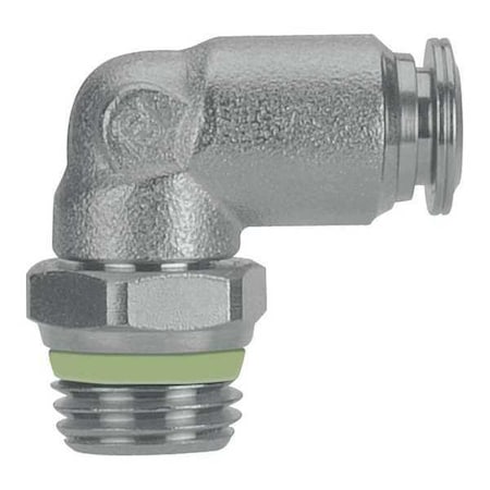 Push-Fit Elbow Fitting, Push-to-Connect x Universal, 3/8 in Tube OD, 1/4 in Pipe Size