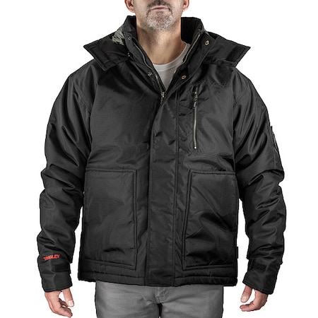 Unisex Insulated Jacket, Nylon, Black, S