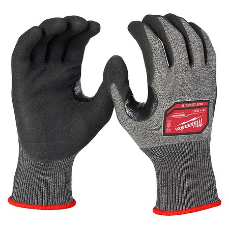 Cut-Resistant Dipped Gloves, Cut Level A5 ,Nitrile ,Rough ,2XL 1 PR