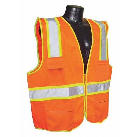 High Visibility Vest,Orange/Red,S