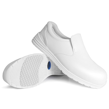Women's Resistant Work Shoes, 11, Synthetic Leather, White