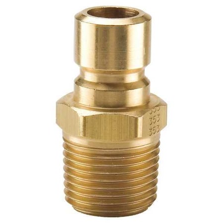 Hydraulic Quick Connect Hose Coupling, Brass Body, Sleeve Lock, 1/8"-27 Thread Size, Moldmate Series