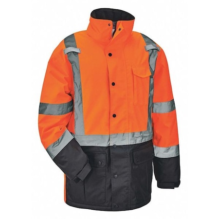 Hi-Vis Parka, 300D Oxford Polyester, Class 3 Type R, Hi-Viz Orange, 4XL