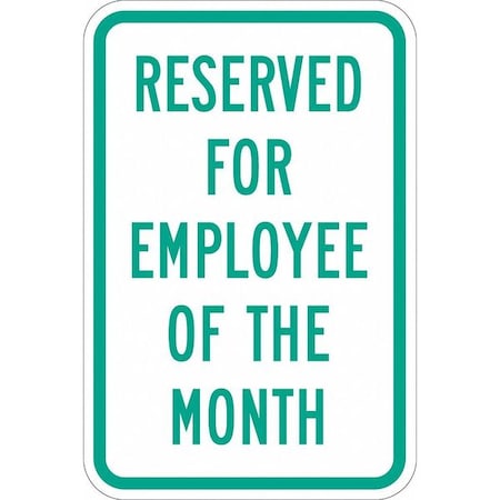 Employee Parking Sign,18" x 12, T1-1039-DG_12x18