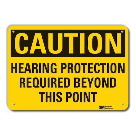Caution Sign,14" W,10" H,0.055" Thick, LCU3-0402-NP_14x10