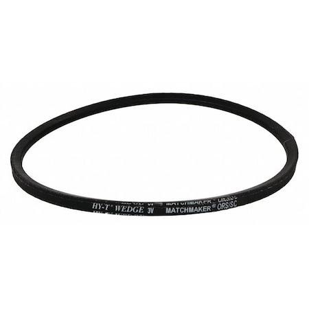 3V850 Wedge V-Belt, 85 in Outside Length, 3/8 in Top Width, 5/16" Thickness, 1 Ribs
