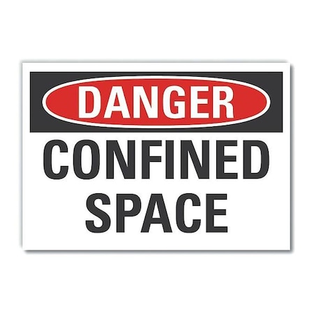 Danger Sign,10" W,7" H,0.004" Thickness, LCU4-0364-ED_10x7