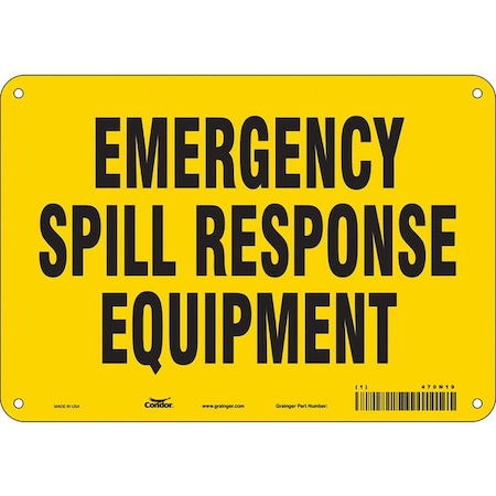 Emergency Spill Response Equipment, 10 in W x 7 in H, Vertical Rectangle, Polyethylene, 470N19