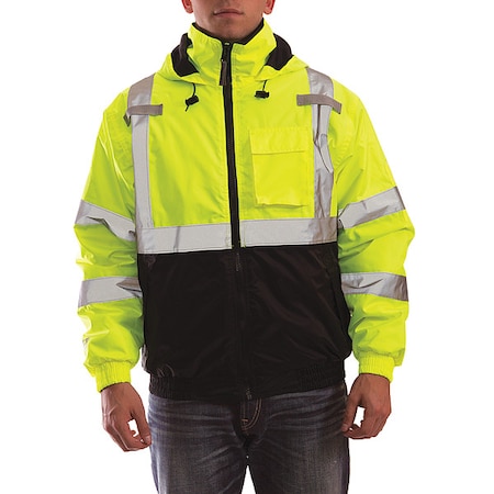 Jacket, Polyester, Class 3 R, Green; Yellow, XL