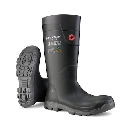 Rubber Boots, 5D, Knee, Charcoal
