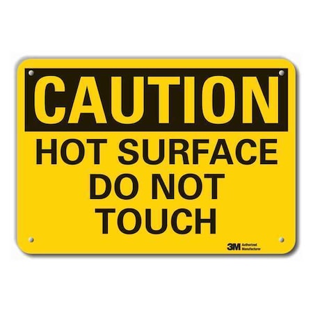 Caution Sign, 7 in H, 10 in W, Plastic, Vertical Rectangle, English, LCU3-0290-NP_10x7