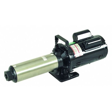 Booster Pump, 1/3 hp, 115/230V AC, 1 Phase, 3/4 in NPT Inlet Size, 7 Stage, 90 psi Max Pressure