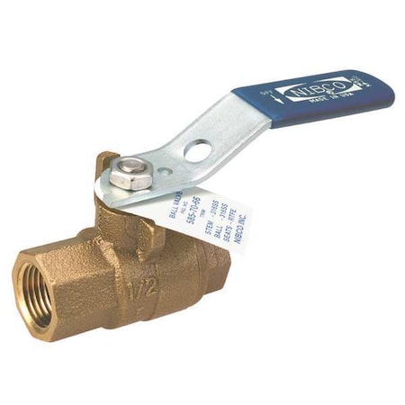 1-1/4" FNPT Bronze Ball Valve Inline