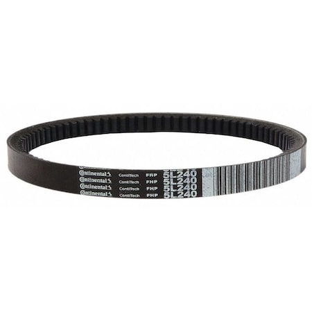 5L370 FHP V-Belt, 37 in Outside Length, 21/32 in Top Width, 25/64" Thickness, 1 Ribs