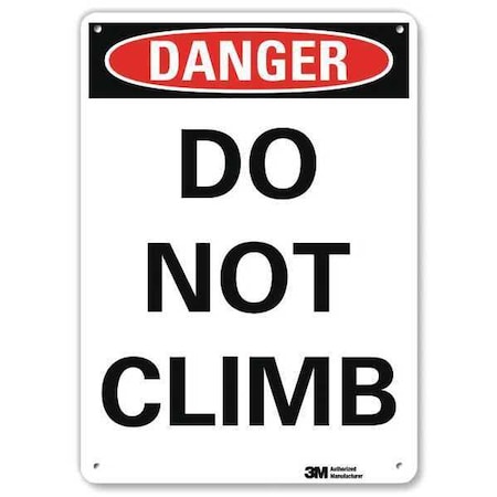 Danger Sign,7" W,10" H,0.040" Thickness