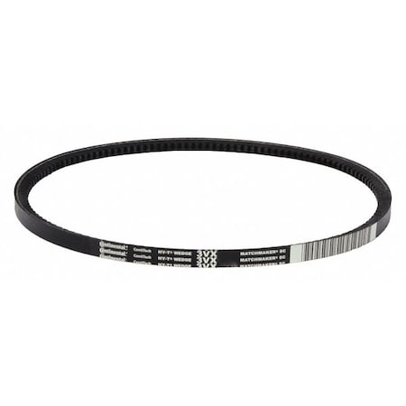 3VX450 Cogged, Wedge V-Belt, 45 in Outside Length, 3/8 in Top Width, 5/16 in Thickness, 1 Ribs