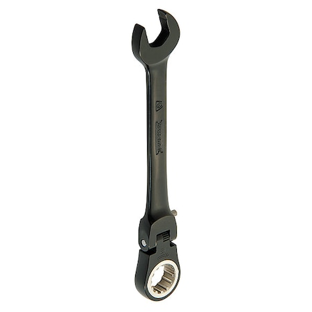 Black Chrome Combo Locking Flex-Ratcheting Wrench 9/16"-Spline