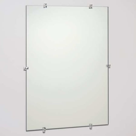 36 in "H x 24 in "W, Frameless Mirror, Glass