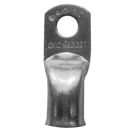 Lug,4 ga,3/8 In,Crimp/Solder,PK25