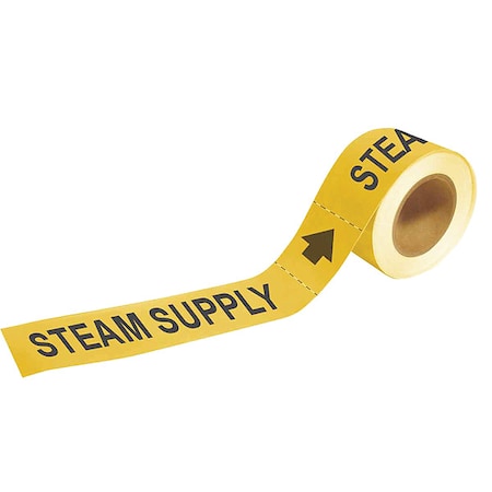 Pipe Marker,Steam Supply,2 In.H
