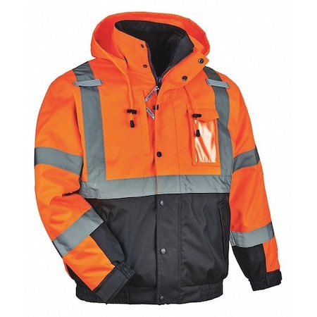 3-in-1 Bomber Jacket, 300D Oxford Polyester, Class 3 Type R, Hi-Viz Orange, M