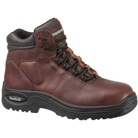 Trainex, Men's 6-Inch Work Boot, 8.5, W, Leather, 6 in Height, Dark Brown