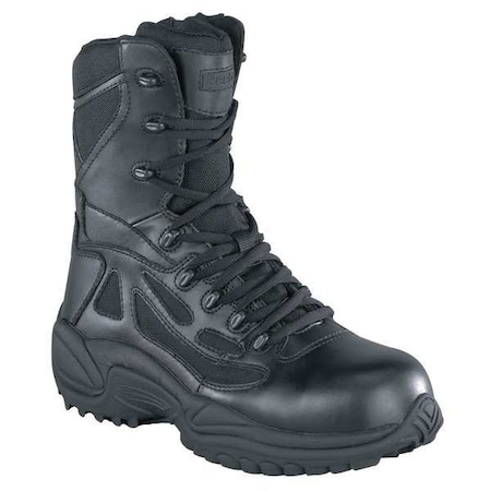 Rapid Response, Men's Tactical Boots, 6, M, Nylon, Leather, 8 in Height, Black