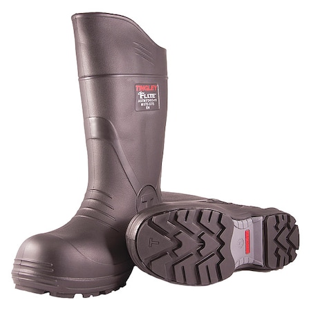 Men's Flite Tall Rubber Boots, Composite Toe, 15" Height, Black, 7