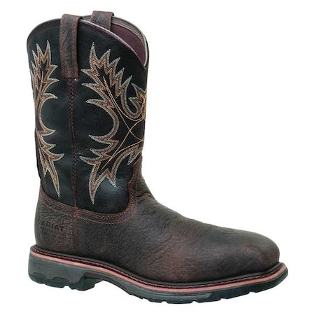 Men's Western Boot, 7 1/2, Composite Toe, 11 in H, Bruin Brown, 10017420