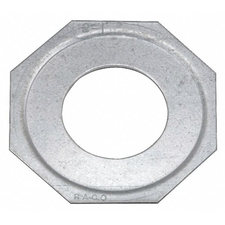 Conduit Fitting Reducing Washer, 2-1/2 in x 1 in, Steel, Electro Zinc Plated, Silver