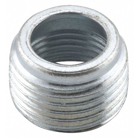 IMC Bushing, 2 in x 1-1/2 in, Threaded, Steel, Zinc Plated, Gray