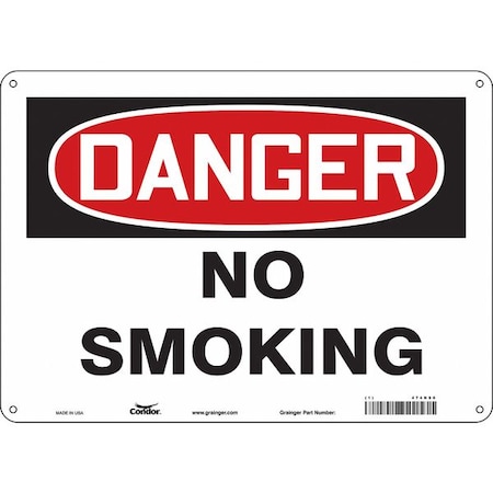 Safety Sign, 10" H, 14 in W, Polyethylene, Horizontal Rectangle, English, 474N90