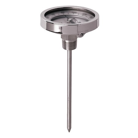 Analog Dial Thermometer,Stem 4" L