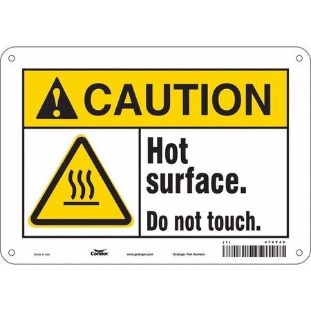 Danger Sign, 7 in H, 10 in W, Vinyl, Vertical Rectangle, English, 474Y40