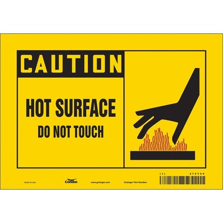 Danger Sign, 7 in H, 10 in W, Vinyl, Vertical Rectangle, English, 474Y06
