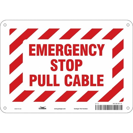 SAFETY SIGN FIRE AND EMERGENCY, 7 in Height, 10 in Width, Aluminum, Vertical Rectangle, English