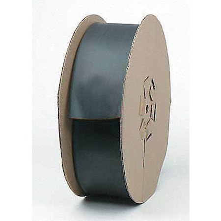 Heat Shrink Tube, Thin Wall, 2:1 I.D. Shrink Ratio, 0.38 in I.D. Before Shrinking, Black, 200 ft