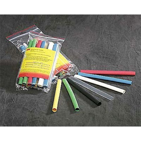 Heat Shrink Tube, Thin Wall, 2:1 I.D. Shrink Ratio, 1 in I.D. Before Shrinking, Black, 4 ft, 24 PK