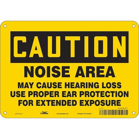 Safety Sign, 7 in Height, 10 in Width, Aluminum, Vertical Rectangle, English, 466A57